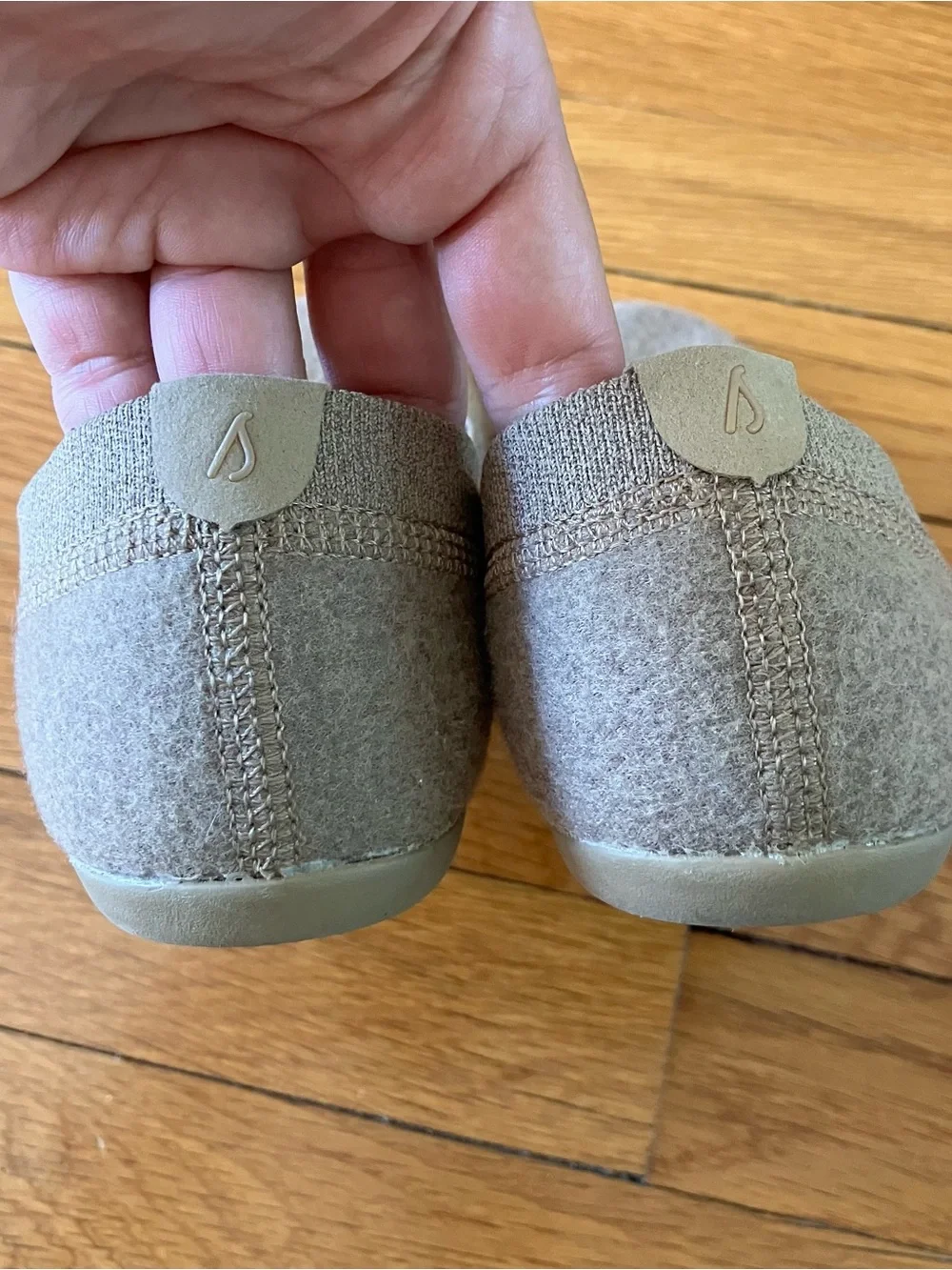 AllBirds Beige Brown Merino Wool Classic Office Casual Breezers Ballet Flats 8